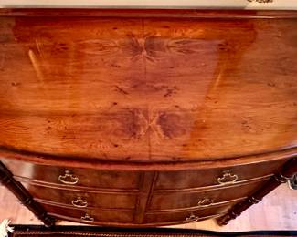 Gorgeous Foyer Chest. We could not find any branding on the Small Foryer Chest but the wood is beautiful and well made.
