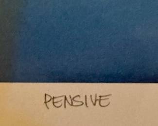 "Pensive" Hawaii 1992 by Roy Tabora Limited Edition Print : Lithograph Size : 21x28 in | Edition : From the Edition of 328/450. This a stunning piece of art especially if you love Hawaii.