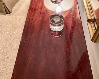 Henredon Rosewood Asian Style Sofa Table.