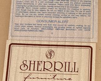 One of 2 Sherrill Club Chair and Ottoman.