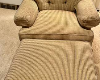 One of 2 Sherrill Club Chair and Ottoman.