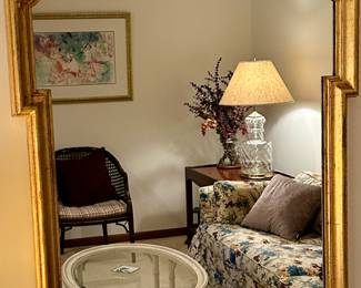 Very unique Mirror with Gold Frame. Very Heavy and well made.