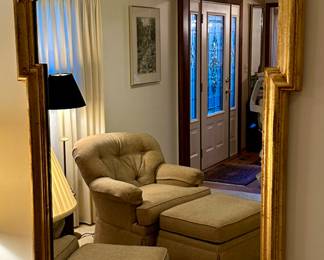 Very unique Mirror with Gold Frame. Very Heavy and well made.