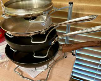 Several pots and pans with this extension Kitchen