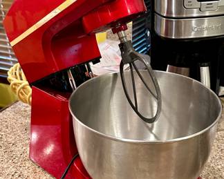Ruby Red Sincalong Mixer with attachments