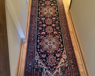 Beautiful Hand-Knotted Runner Rug.
