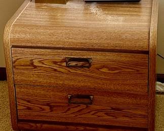 '70's Style 2 Drawer Side Table