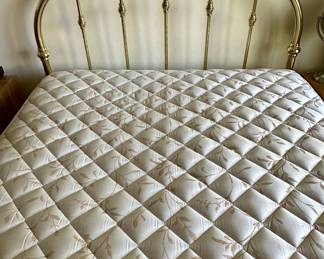 Queen Size Brass Headboard and super clean Mattress and Boxspring