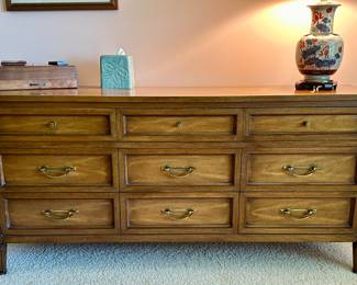 Master Bedroom Suite by White Furniture of North Carolina. Vintage Mid-Century White Furniture Directoire Style Walnut 9 Drawer Chest.