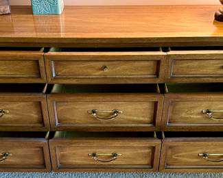 Master Bedroom Suite by White Furniture of North Carolina. Vintage Mid-Century White Furniture Directoire Style Walnut 9 Drawer Chest.