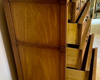 Master Bedroom Suite by White Furniture of North Carolina. Vintage Mid-Century White Furniture Directoire Style Walnut 5 Drawer Tallboy Dresser