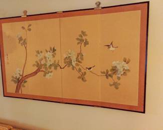 Four Panel asian motif wall decor
