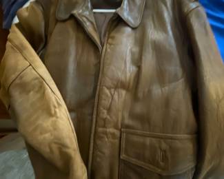 Men's 100% Leather Jacket - Brown.  Size 44.  Excellent condition.