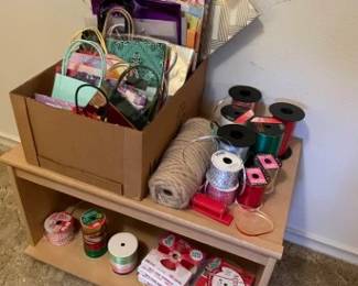 Gift bags and ribbons