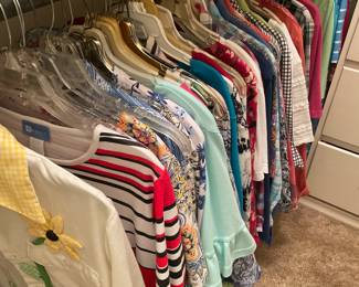 Ladies Blouses and tops.  Sizes L.