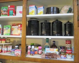 Pantry items.  Canisters