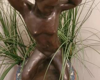 Bronze clad figure of a nude