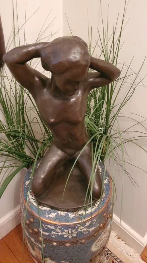 Bronze clad figure of a nude