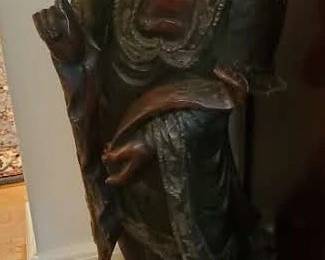 19th century lacquered Quan Yin figure