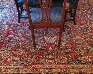 Hand knotted semi antique roomsize carpet
