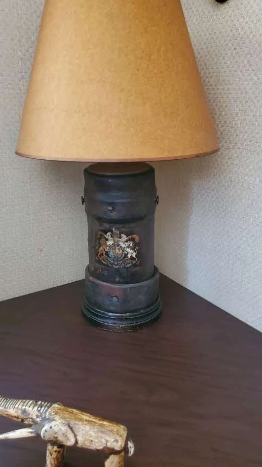 Tole painted lamp
