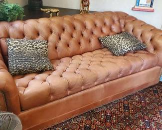 Rare. Chesterfield leather sleep sofa 