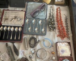 Gorges Jensen, Antique English Sterling, Limoges, Halcyon Days, Branch Coral, Lisa Jenks