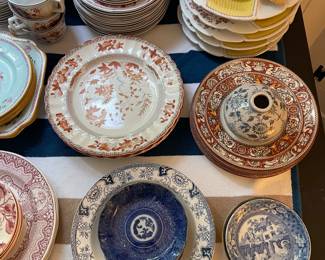 Asparagus Plates, Spode, Chinese Porcelain, Adams Calyx