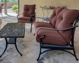 Today's Patio Furniture: Dining Table, 6 Chairs, Loveseat and Coffee Table