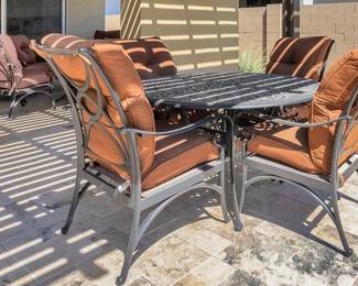 Today's Patio Furniture: Dining Table, 6 Chairs, Loveseat and Coffee Table