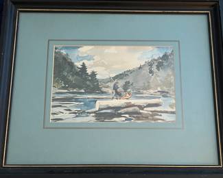 Art HOMER Hudson River Logging