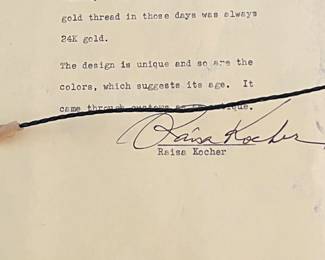 Art Chinese Embroidery approx 200 years old, 24k Gold Thread