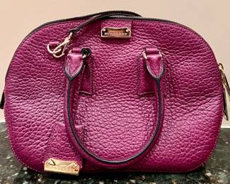 Burberry Heritage Grain Small Orchard Bowling Bag (magenta)