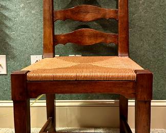 Desk Chair with Rattan Seat
