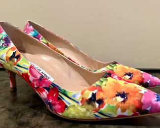 Manolo Blahnik Floral Shoes
