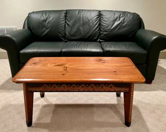 Coffee Table with Carved Accents