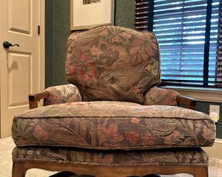 (2) Kreiss Collection Down Armchairs & Ottoman  