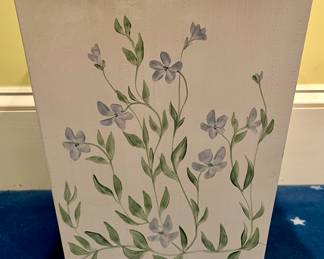 Hand Painted Trash Can