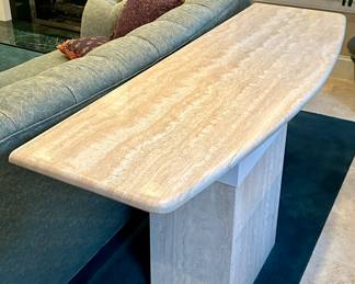 Stone International Travertino Console Table (Made in Italy)
