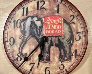 Brown's Jumbo Bread Wall Clock