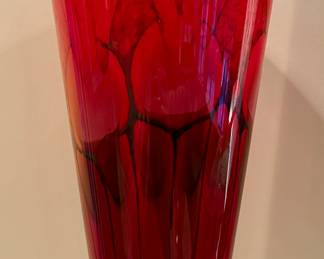 Steve Main Glass Studio Fire Series Vase (tall vase)
