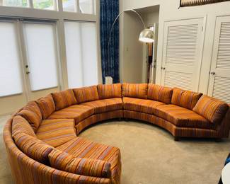Stunning Curved/Round Mid Century Sofa by Milo Baughman 