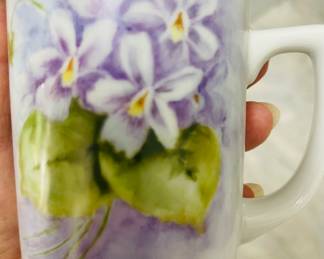 Beautiful Hand Painted Mugs by Audrey Prater (1981)