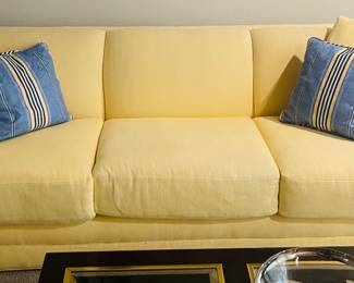 Beautiful Mid Century Canary Yellow Sofa