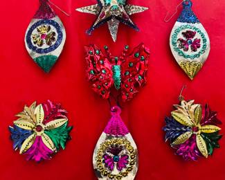 Cool Handmade Cutout Metal Christmas Ornaments from San Miguel, Mexico