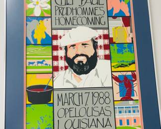 Numbered & Signed
    Chef Paul Prudhommes Homecoming March 7, 1998 Opelousas, Louisiana Print  
