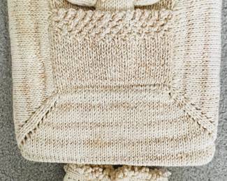 Vintage Hand Crocheted Baby Blanket  & Booties