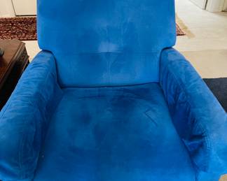 Pair (2) Mid Century Royal Blue Recliner/Rockers  that Swivel