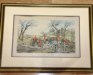"Treeing the Fox" Framed Print