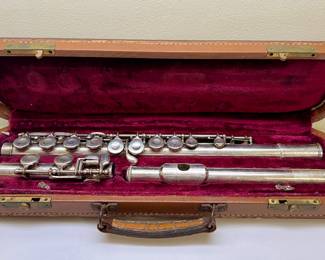 Vintage F.E. Olds and Sons Sterling Flute with Original Case